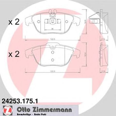 242531751 ZIMMERMANN Задние тормозные колодки купить в Запорожье