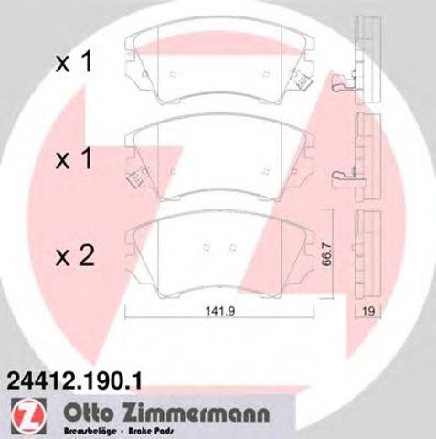 244121901 ZIMMERMANN Колодки тормозные передние дисковые купить в Сумы