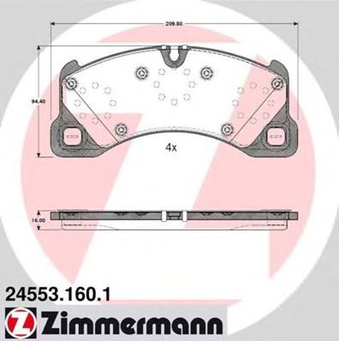 245531601 ZIMMERMANN Колодки тормозные передние дисковые купить в Черновцы