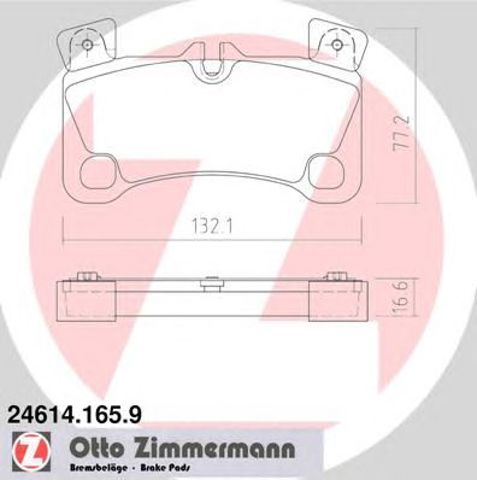 ZIMMERMANN 246141659 Колодки тормозные задние дисковые в наличии Ирпень