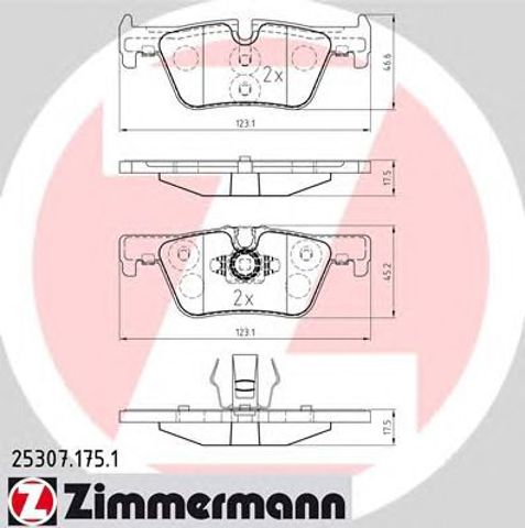 253071751 ZIMMERMANN Задние тормозные колодки купить в Ужгород
