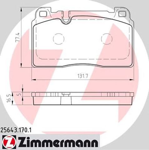256431701 ZIMMERMANN Передние тормозные колодки купить в Украина