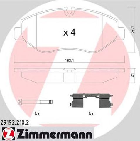 ZIMMERMANN 291922102 Передние тормозные колодки в наличии Ирпень