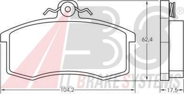ABS 36576 Колодки тормозные передние дисковые в наличии Полтава