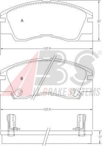 ABS 36648 Передние тормозные колодки в наличии Хмельницкий