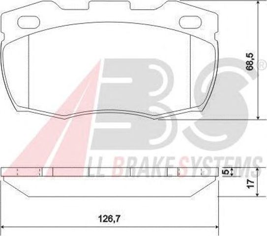 ABS 36696 Колодки тормозные передние дисковые в наличии Запорожье