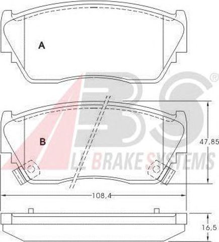 ABS 36728 Передние тормозные колодки в наличии Черкассы