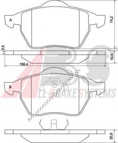 ABS 36898 Колодки тормозные передние дисковые в наличии Ирпень
