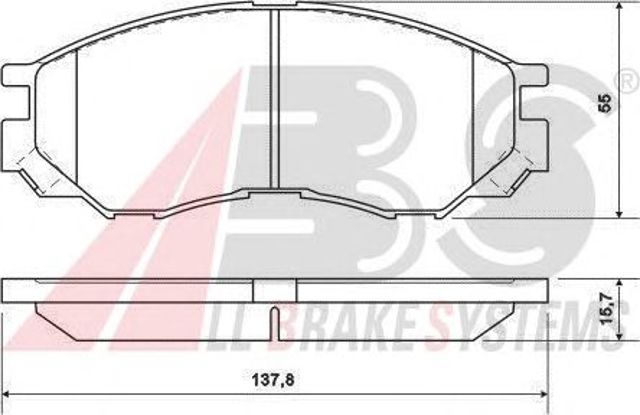 ABS 36925 Колодки тормозные передние дисковые в наличии Черкассы
