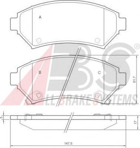 37015 ABS Колодки тормозные передние дисковые купить в Львов