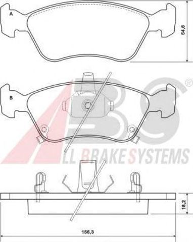 ABS 37029 Колодки тормозные передние дисковые в наличии Каменское