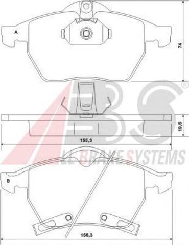 ABS 37116 Передние тормозные колодки в наличии Хмельницкий
