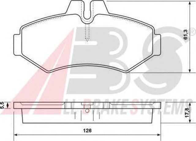 ABS 37124 Колодки тормозные задние дисковые в наличии Украина