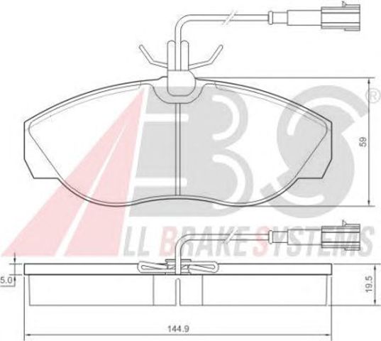 ABS 37172 Передние тормозные колодки в наличии Чернигов