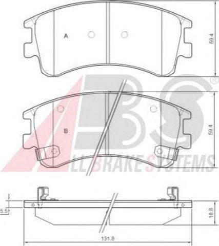 37381 ABS Колодки тормозные передние дисковые купить в Николаев