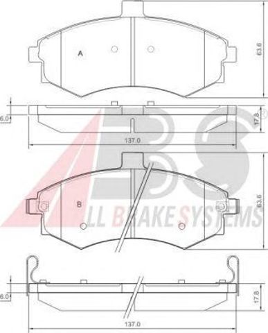 ABS 37403 Колодки тормозные передние дисковые в наличии Ужгород