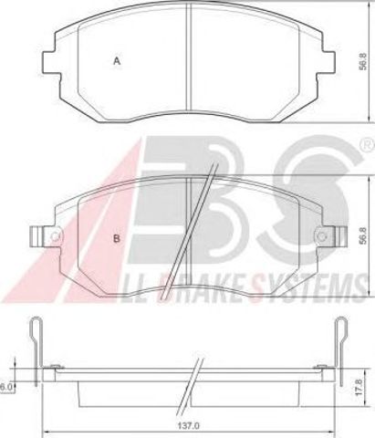 37446 ABS Колодки тормозные передние дисковые купить в Днепр