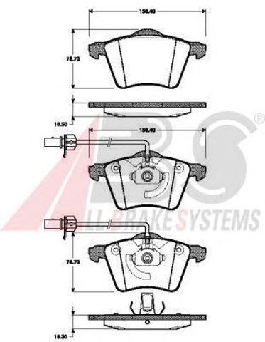 ABS 37453 Колодки тормозные передние дисковые в наличии Тернополь