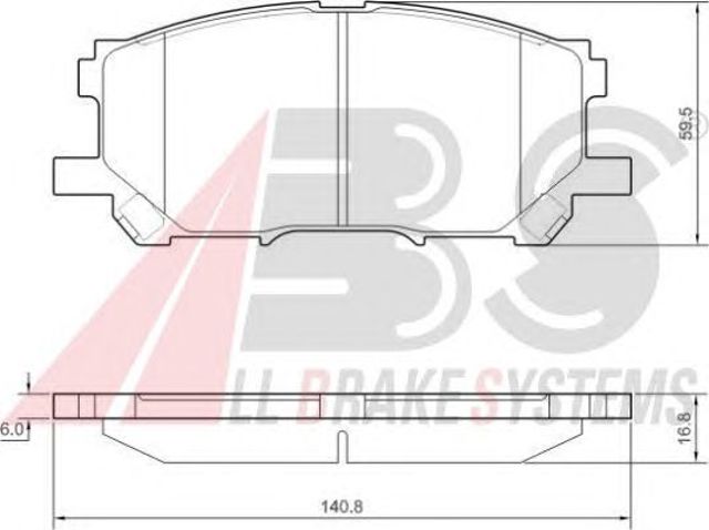 ABS 37458 Передние тормозные колодки в наличии Каменское