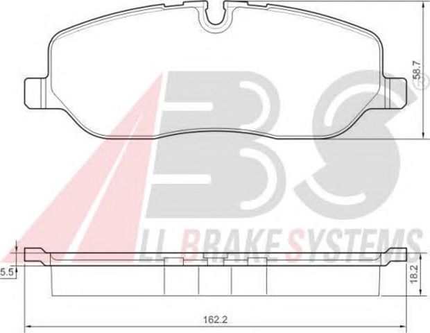 ABS 37501 Передние тормозные колодки в наличии Хмельницкий
