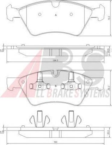 ABS 37507 Передние тормозные колодки в наличии Чернигов
