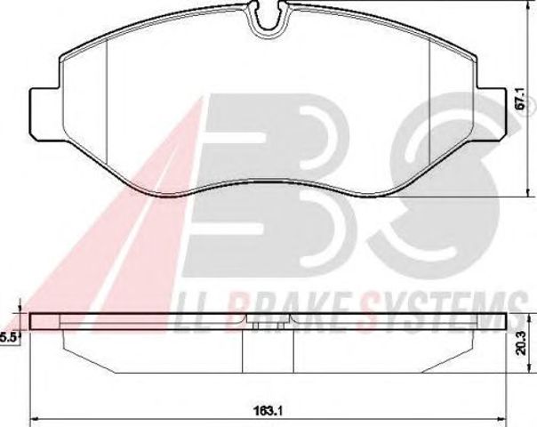 ABS 37553 Колодки тормозные передние дисковые в наличии Ровно