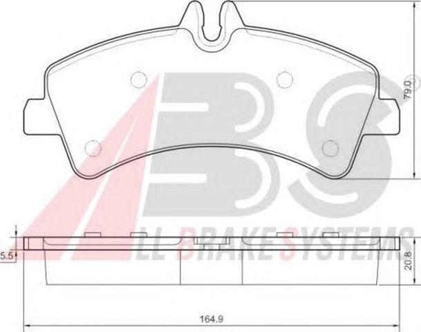 ABS 37554 Колодки тормозные задние дисковые в наличии Черкассы