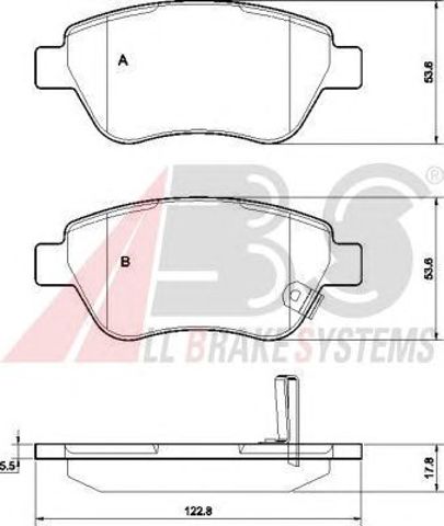 ABS 37563 Колодки тормозные передние дисковые в наличии Львов