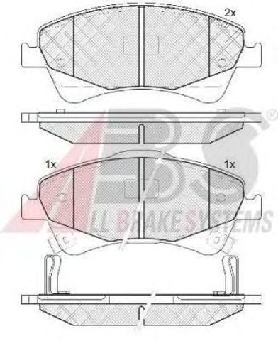 37722 ABS Колодки тормозные передние дисковые купить в Хмельницкий