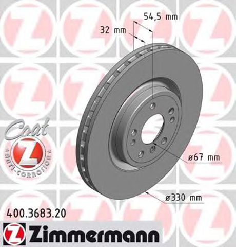 ZIMMERMANN 400368320 Передние тормозные диски в наличии Харьков