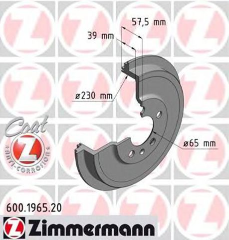 ZIMMERMANN 600196520 Барабан тормозной задний в наличии Черкассы