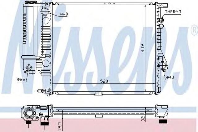 60607A NISSENS Радиатор купить в Украина