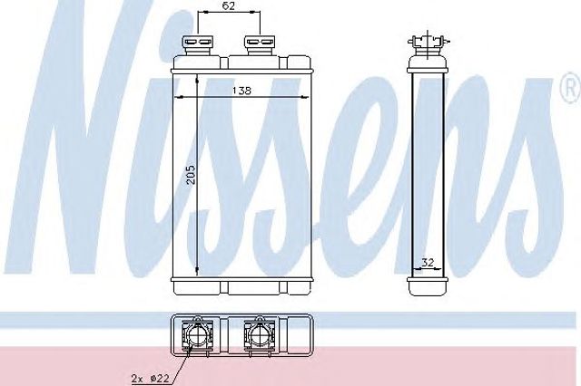 NISSENS 70513 Радиатор печки в наличии Ирпень
