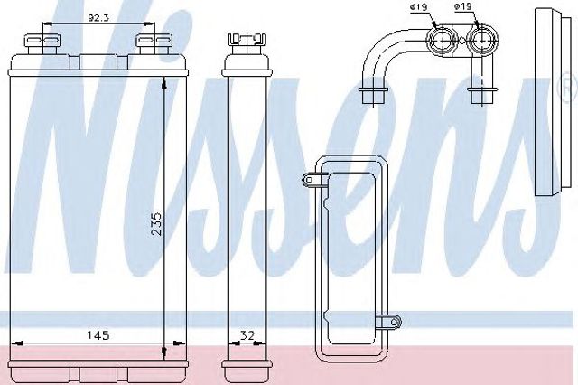 NISSENS 70519 Радиатор печки (отопителя) в наличии Житомир