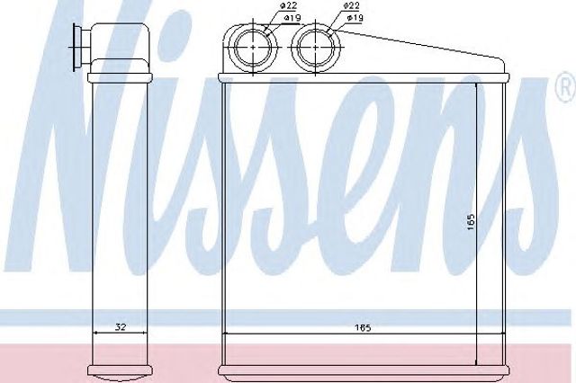 NISSENS 72206 Радиатор печки (отопителя) в наличии Ужгород