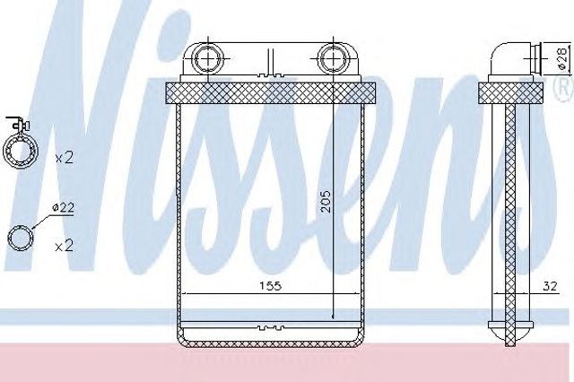 NISSENS 72671 Радиатор печки в наличии Черновцы