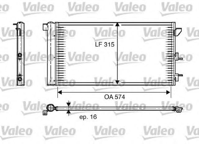 VALEO 818005 Радиатор кондиционера в наличии Сумы