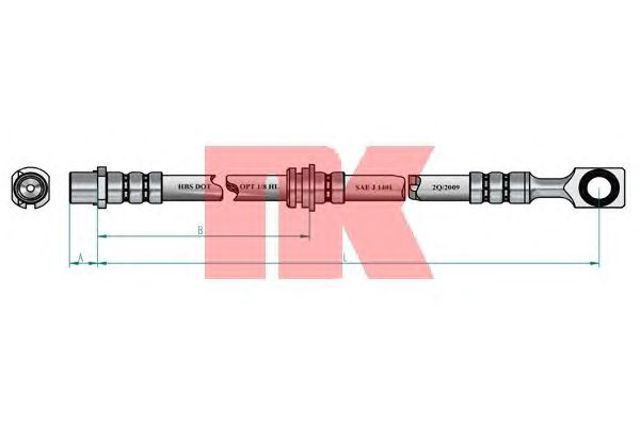 NK 853672 Шланг тормозной передний в наличии Николаев