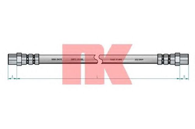 NK 854808 Шланг тормозной передний в наличии Каменское