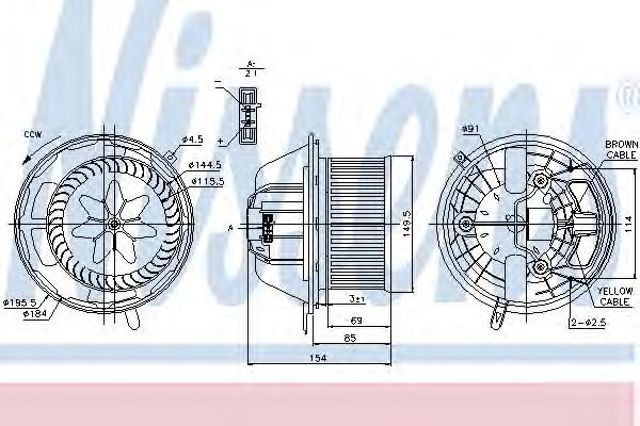 NISSENS 87062 Мотор вентилятора печки (отопителя салона) в наличии Черкассы
