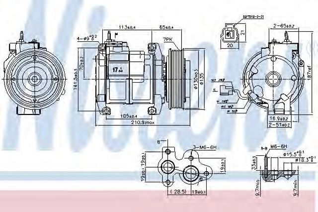 NISSENS 890128 Компрессор кондиционера в наличии Кривой Рог