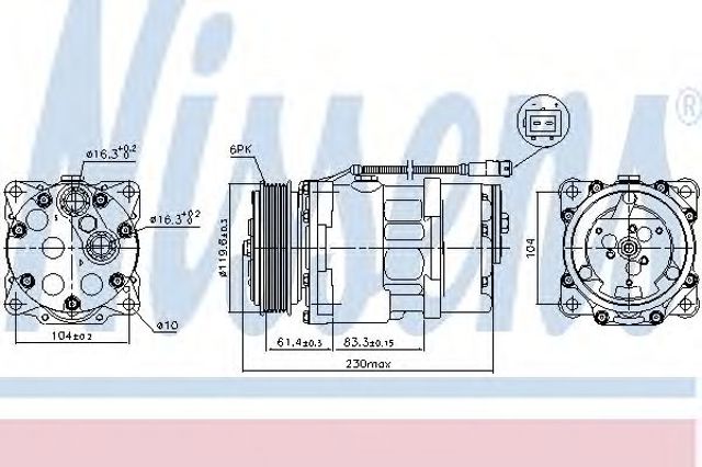 NISSENS 89055 Компрессор кондиционера в наличии Житомир