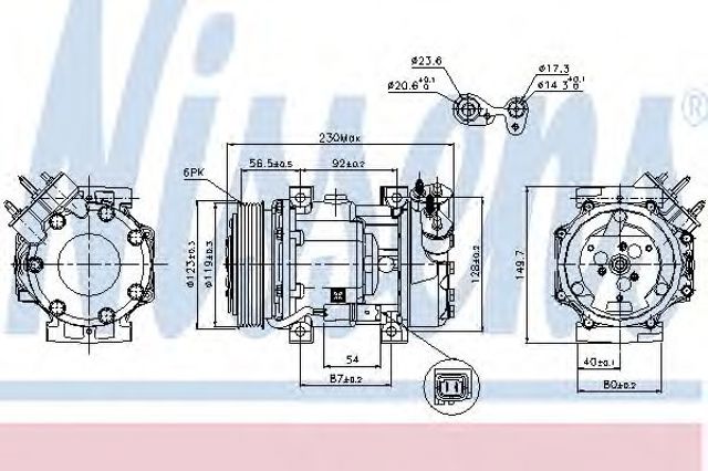89076 NISSENS Компрессор кондиционера купить в Каменское
