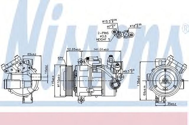 89086 NISSENS Компрессор кондиционера купить в Одесса