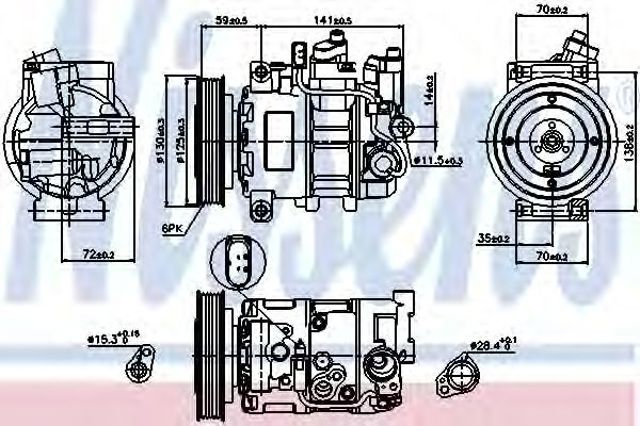 NISSENS 89111 Компрессор кондиционера в наличии Ирпень