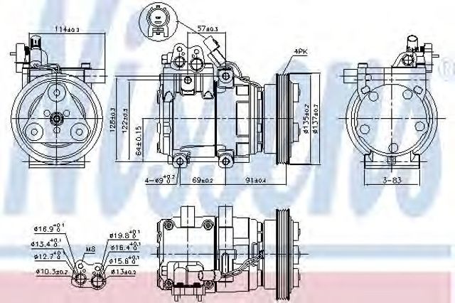 NISSENS 89274 Компрессор кондиционера в наличии Ужгород