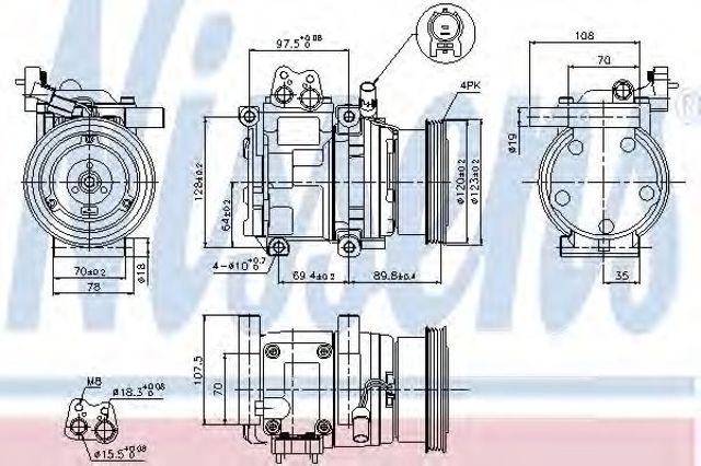 89290 NISSENS Компрессор кондиционера купить в Сумы