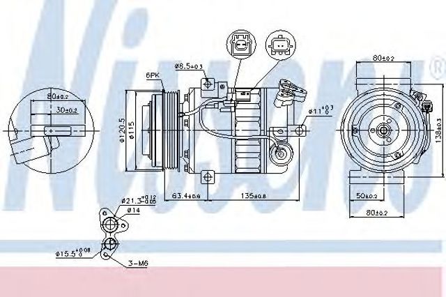 NISSENS 89394 Компрессор кондиционера в наличии Николаев