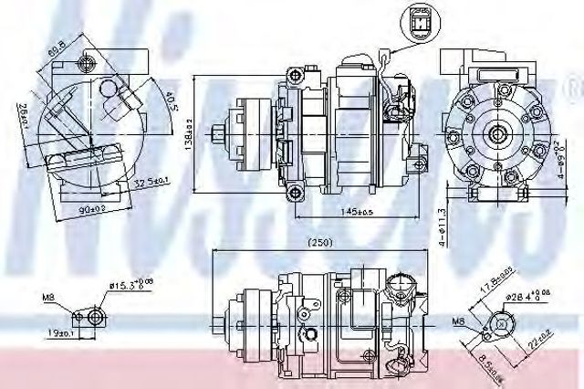 NISSENS 89418 Компрессор кондиционера в наличии Киев
