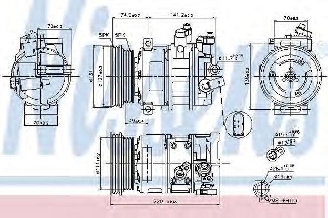 NISSENS 89421 Компрессор кондиционера в наличии Запорожье